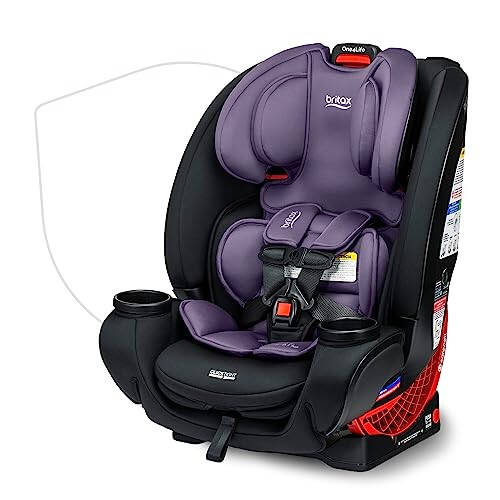 Britax One4Life Dönüştürülebilir Oto Koltuğu, 5 ila 120 Pound Arası 10 Yıl Kullanım, Arkalıya Bakacak Bebek Koltuğundan İleriye Bakacak Takviye Koltuğuna Dönüşür, Makinede Yıkanabilir Kumaş, Iris Onyx - 1