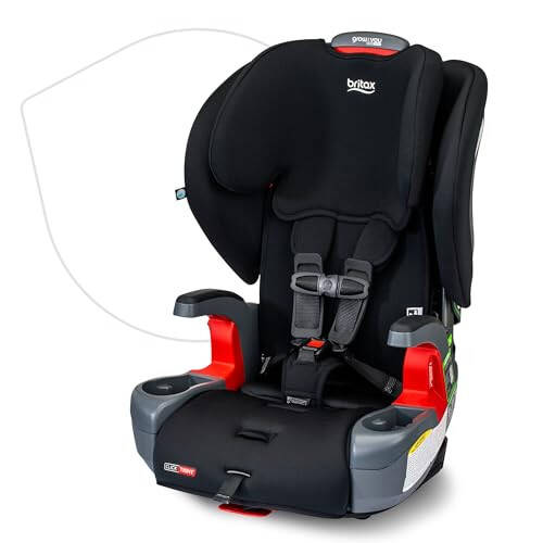 Britax One4Life Dönüştürülebilir Oto Koltuğu, 5 ila 120 Pound Arası 10 Yıl Kullanım ve Sizinle Büyüyen ClickTight Kemer-2-Takviyeli Oto Koltuğu, 2'si 1 Arada Yüksek Sırtlı Takviye, Siyah Kontur - 5