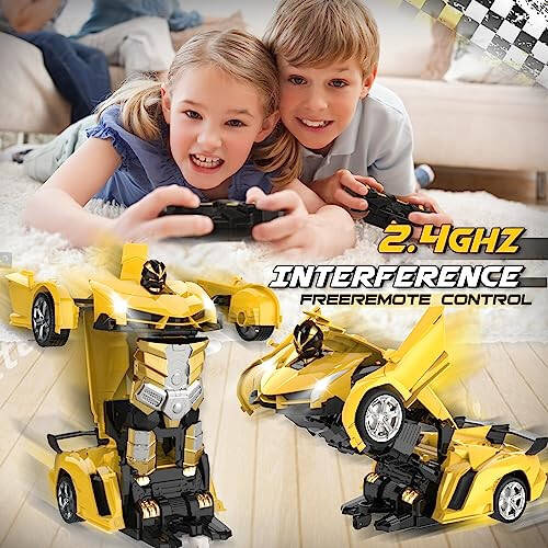 Britik Transform Remote Control Car Toy for Kids 4 5 6 7 8, Remote Control Car for Boys 4-7, Transform Cars for Boys 4-6, Toy Car 5 Year Old Boy, Toys for 3 4 5 6 7 8 9 10 11 12 Years Old Boy - 4