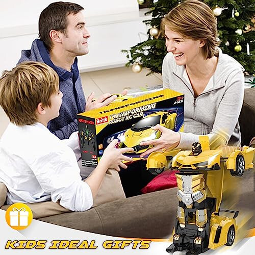 Britik Transform Remote Control Car Toy for Kids 4 5 6 7 8, Remote Control Car for Boys 4-7, Transform Cars for Boys 4-6, Toy Car 5 Year Old Boy, Toys for 3 4 5 6 7 8 9 10 11 12 Years Old Boy - 7