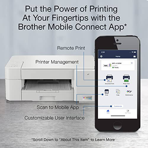 Brother MFC-J1205W INKvestment -Tank Wireless Multi-Function Color Inkjet Printer with Up to 1-Year in Box - 2