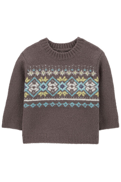 Brown Baby Boy Sweater - 1