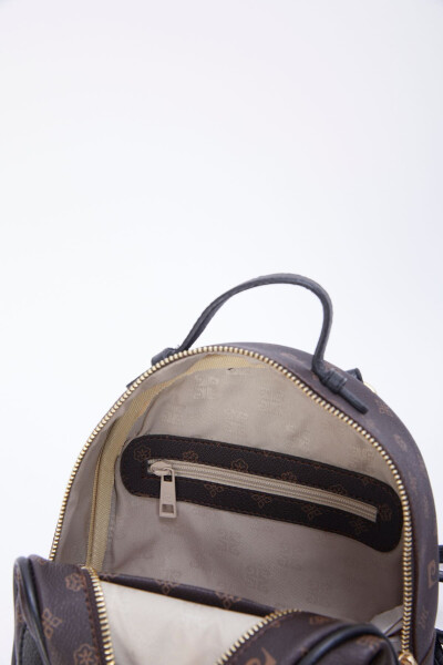 Brown Black Monogram Women's Backpack 05PO22Y1541 - 4