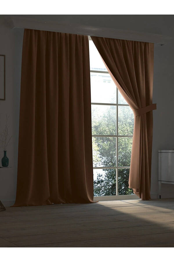 Brown Blackout Sunproof Dimout Curtain - 3