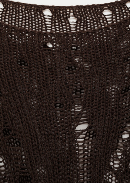 Brown knitted sweater - 14