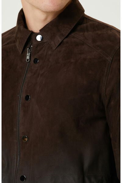 Brown Leather Coat - 23