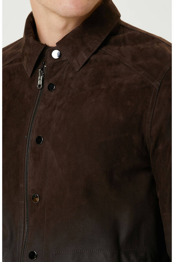 Brown Leather Coat - 15