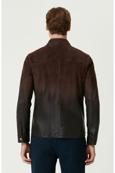 Brown Leather Coat - 6