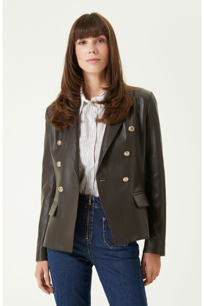 Brown Leather Jacket - 13