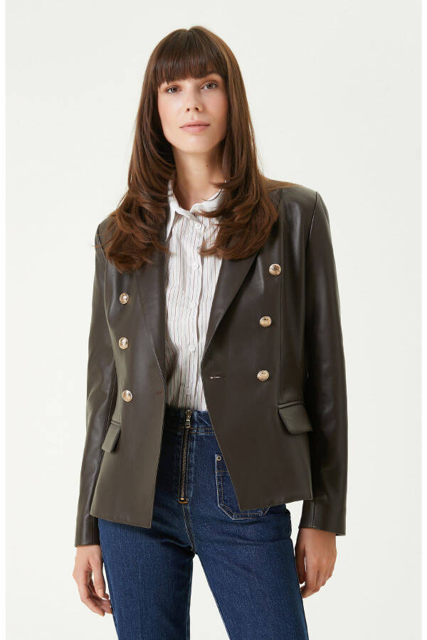 Brown Leather Jacket - 13