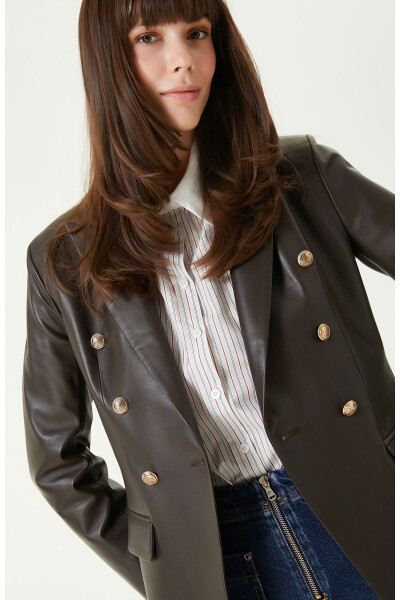 Brown Leather Jacket - 14