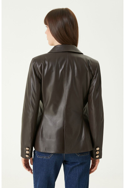 Brown Leather Jacket - 6