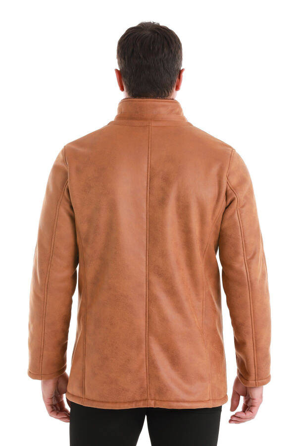 Brown leather jacket - 6