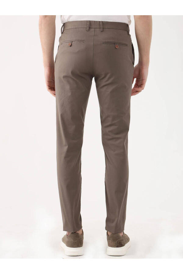 Brown Men's Plus Size Plain Pants - 95414 - 12