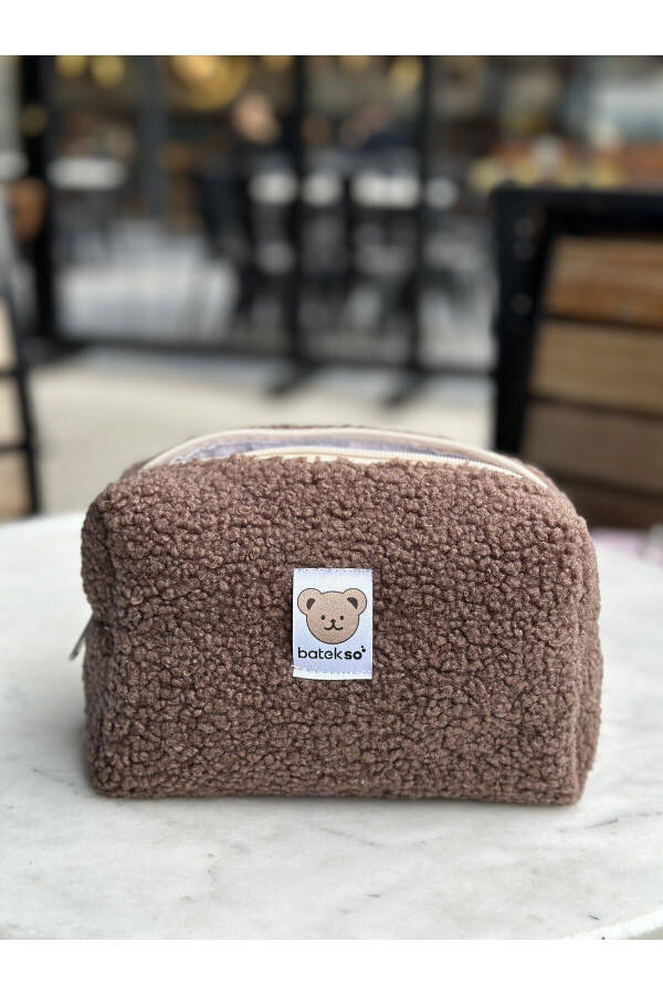 Brown Teddy Makeup Bag - Large Size - 10