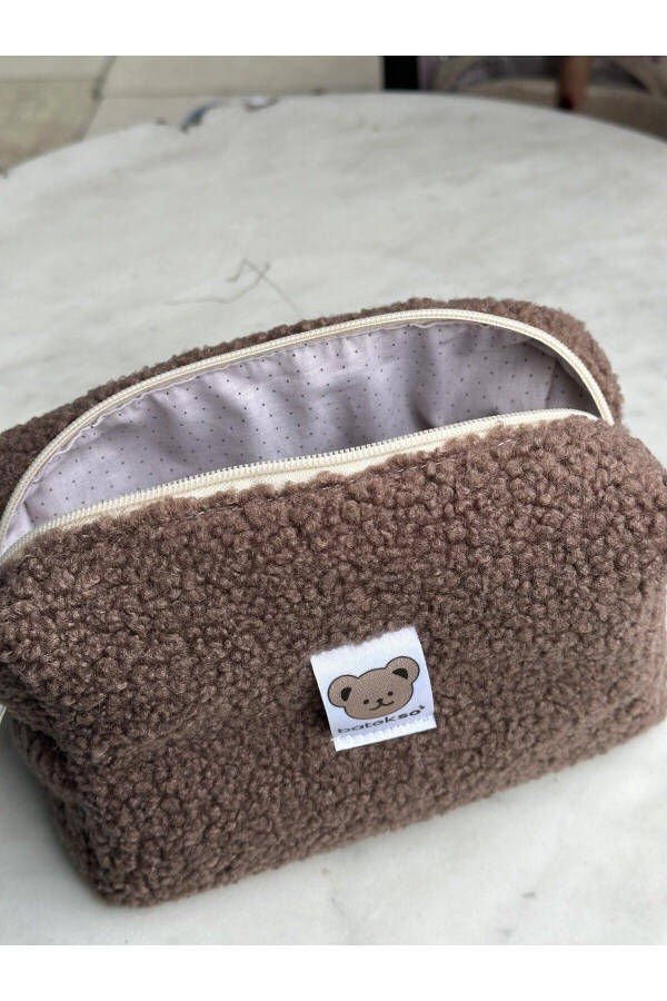 Brown Teddy Makeup Bag - Large Size - 11