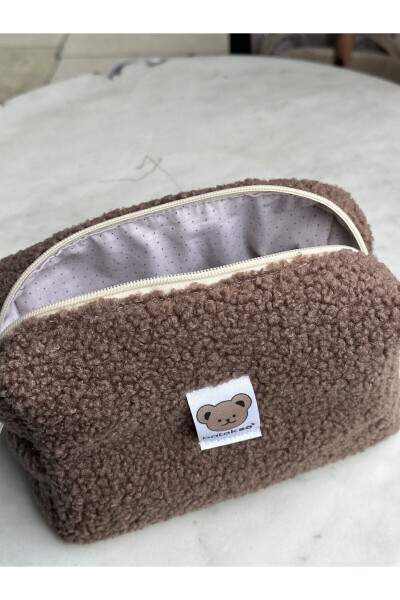 Brown Teddy Makeup Bag - Large Size - 3