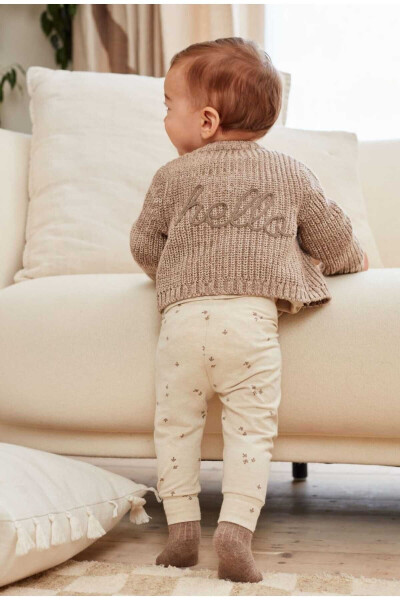 Brown Thick Knit Baby Cardigan - 6