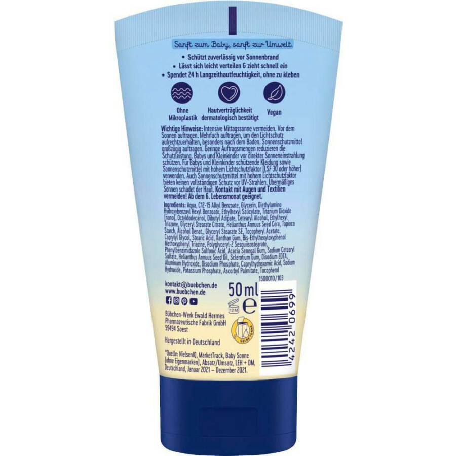 Bübchen Baby and Child SPF 50+ Sunscreen 50 ml - 2