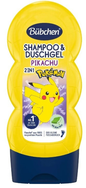 Bübchen Çocuk Şampuan&Duş Jeli 2'si 1 Arada Pokemon Pikachu 230 ml - 1