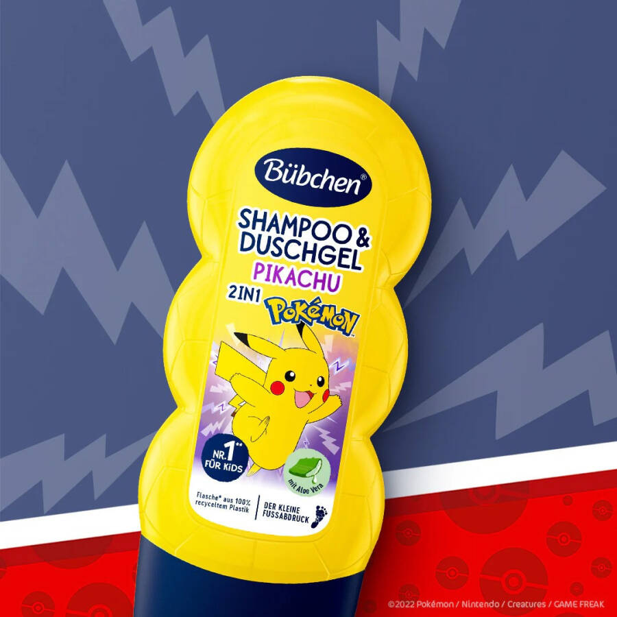 Bübchen Çocuk Şampuan&Duş Jeli 2'si 1 Arada Pokemon Pikachu 230 ml - 3