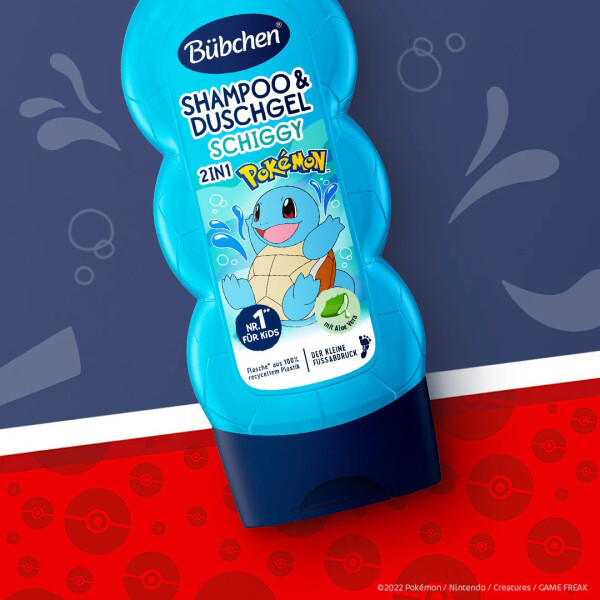 Bübchen Çocuk Şampuan&Duş Jeli 2'si 1 Arada Pokemon Schiggy 230 ml - 1