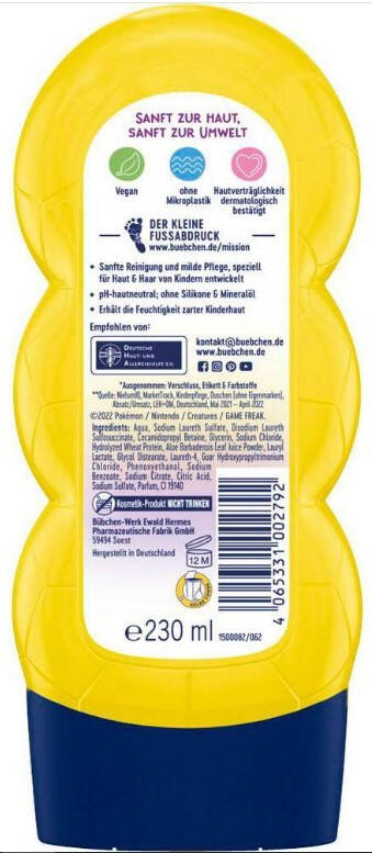 Bübchen Kids Shampoo & Shower Gel 2 in 1 Pokemon Pikachu 230 ml - 2