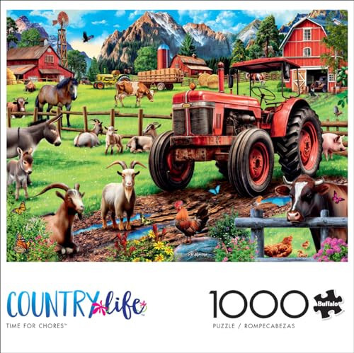 Buffalo Games - P.D. Moreno - Time for Chores - 1000 Piece Jigsaw Puzzle for Adults Challenging Puzzle Perfect for Game Nights - Finished Puzzle Size is 26.75 x 19.75 - 2