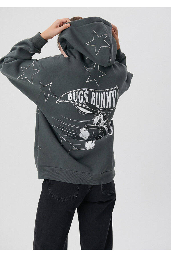 Bugs Bunny Baskılı Gri Sweatshirt 1S10026-70092 - 2