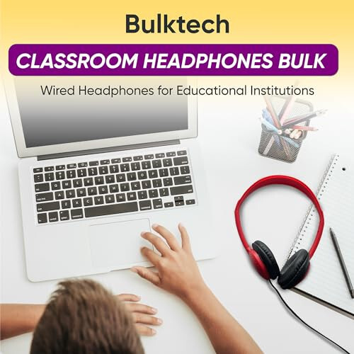 Bulktech Wired On-Ear Leather Headphones with 3.5mm Connector, Bulk Wholesale, 10 Pack, Assorted Colors - 2