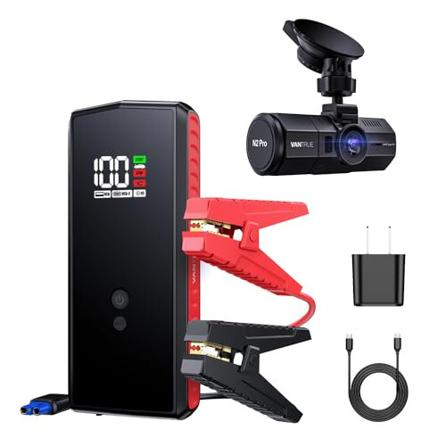 Bundle: Vantrue N2 Pro Dual 1080P Dash Cam + JS1 Jump Starter - 1