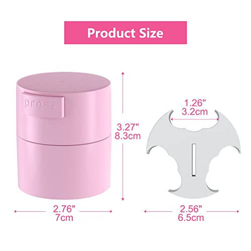 Buqikma Eyelash Glue Storage Container, Pink Sealing Extension Eyelash Glue Jar Storage Tank with Bottom Sealed Adhesive Stand Activated Storage for Eyelash Extension (Pink) - 6