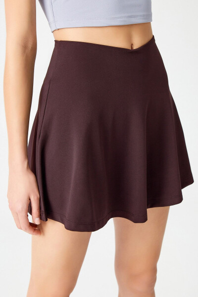 Burgundy 2-Layer Pleated Tennis Skirt - Sports Skirt - 4