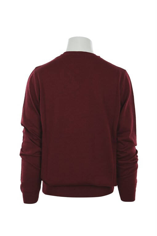 Burgundy Regular Fit Crew Neck Knit Sweater - 11