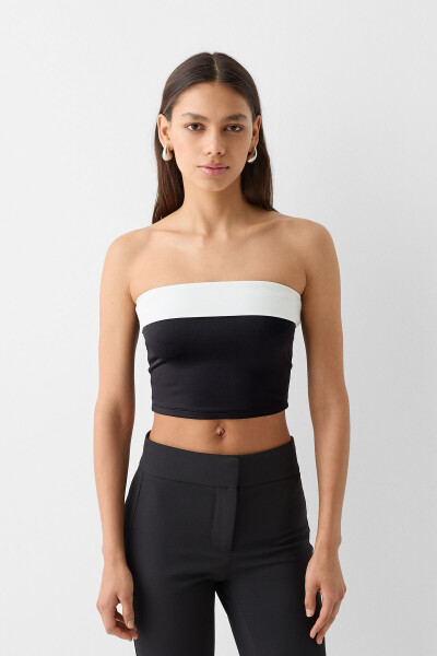 Burmali Qirrasi Bandeau Top - 1