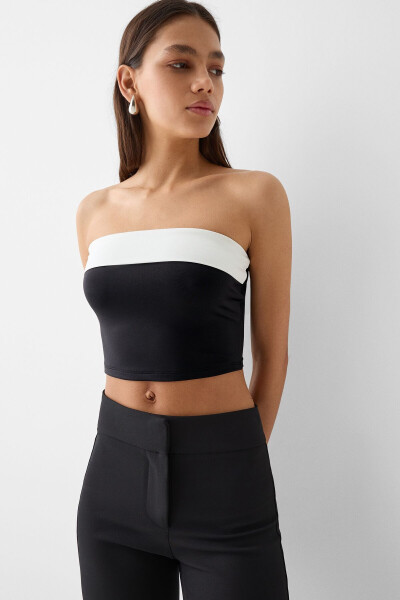 Burmali Qirrasi Bandeau Top - 4