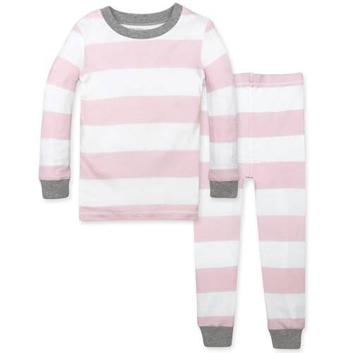 Burt's Bees Baby Baby Girls' Pajamas, Tee and Pant 2-Piece Pj Set, 100% Organic Cotton - 33