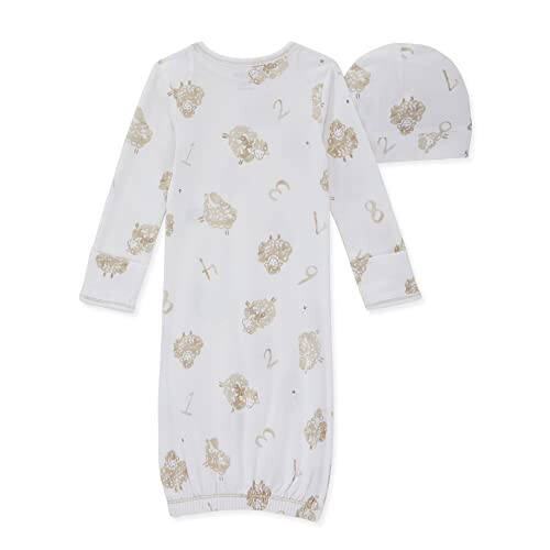 Burt's Bees Baby Baby Girls' Sleeper Gown & Hat Set, One Size, 0-6 Months, 100% Organic Cotton - 2