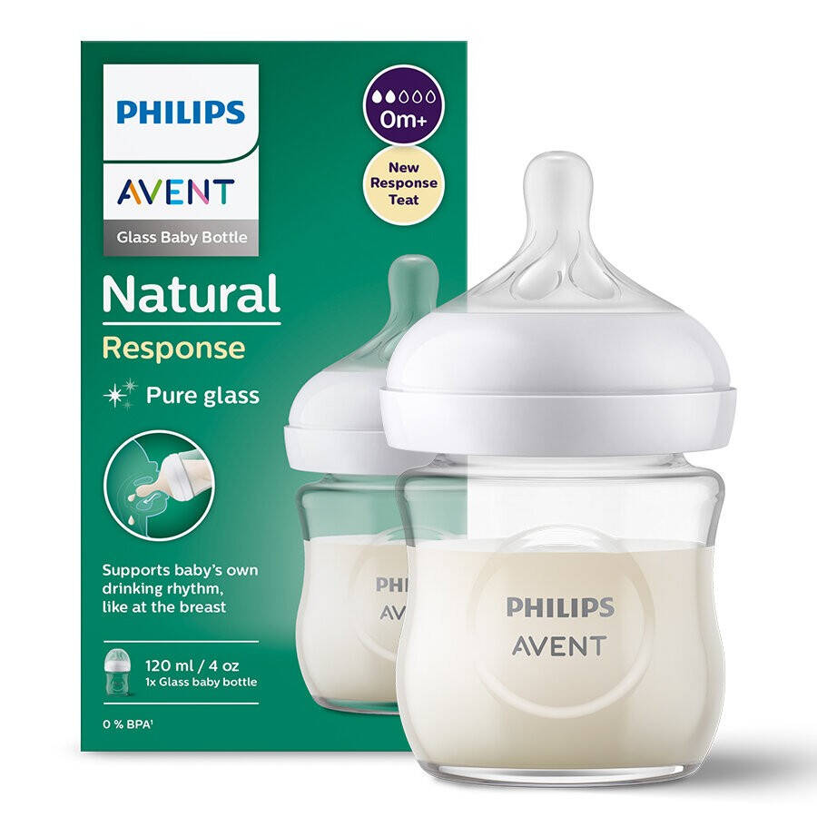 Бутылочка для кормления Philips Avent Natural Response из стекла 0 мес+120 мл SCY930/01 - 2