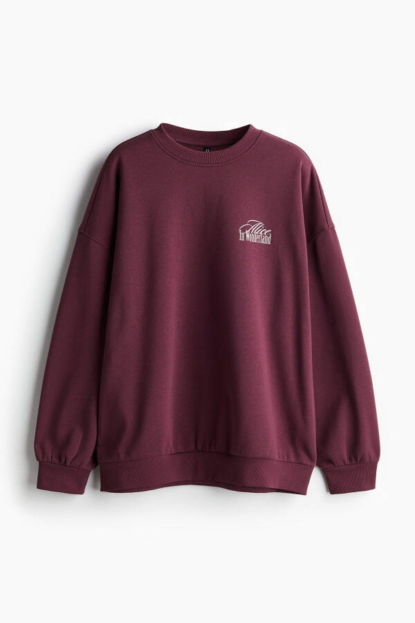 Büyük Beden Baskılı Sweatshirt - 3