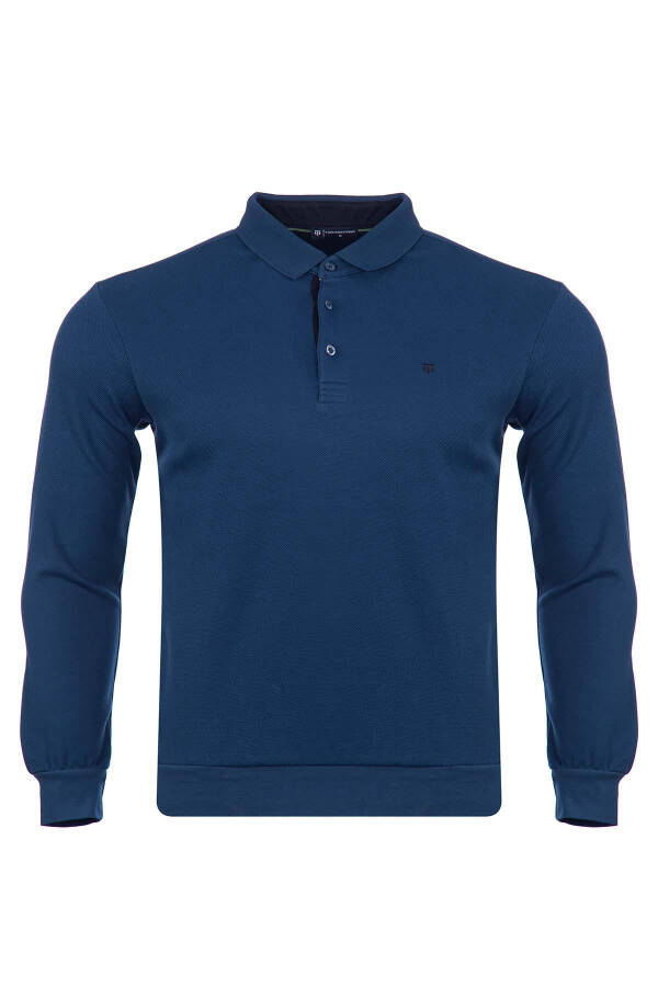 Büyük Beden Klasik Kalıp Polo Yaka Sweatshirt - 1