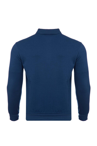 Büyük Beden Klasik Kalıp Polo Yaka Sweatshirt - 3