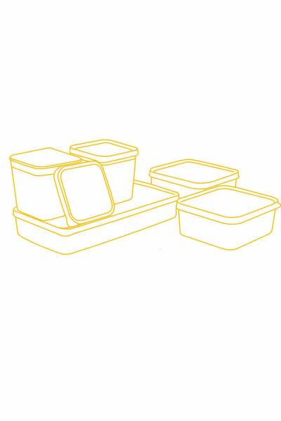 Buzzy Deep Freeze Freezer Compatible Storage Container Set - 5 Piece Set | No Frost Buzzy - 6