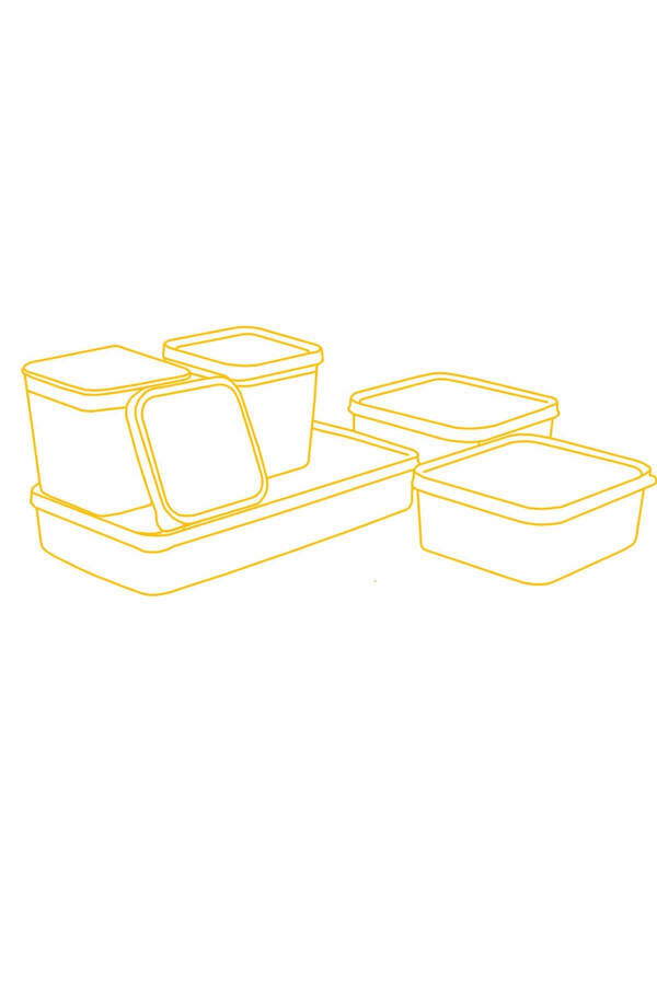 Buzzy Deep Freeze Freezer Compatible Storage Container Set - 5 Piece Set | No Frost Buzzy - 6