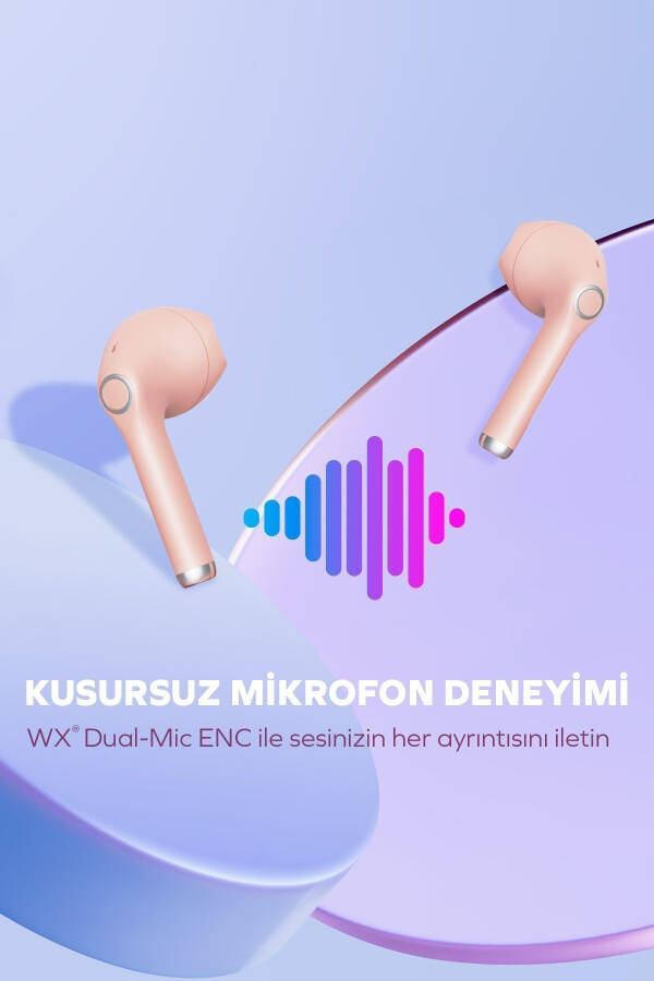 by Deji Curvy Kablosuz Bluetooth Kulak İçi Kulaklık, HD Mikrofonlu Ultra Hafif, HiFi Ses - 2