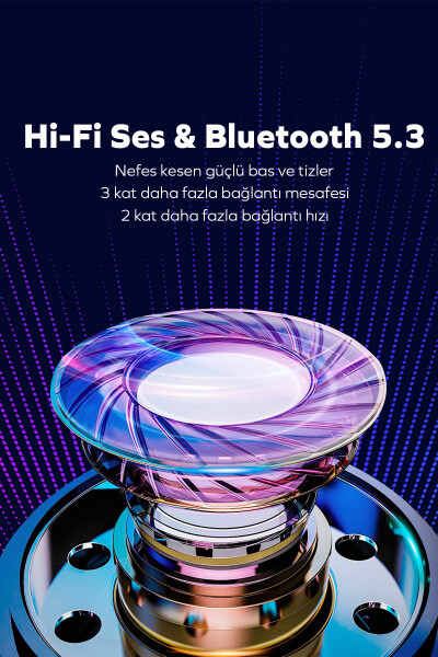 by Deji Pro LED Göstergeli Kablosuz Bluetooth Kulaklık, HiFi, HD 4 Mikrofon, ENC, Derin Bas - 9