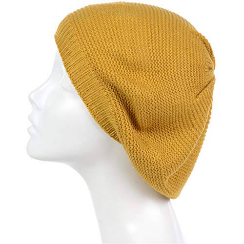 BYOS Chic French Style Lightweight Soft Slouchy Knit Beret Beanie Hat in Solid - 10