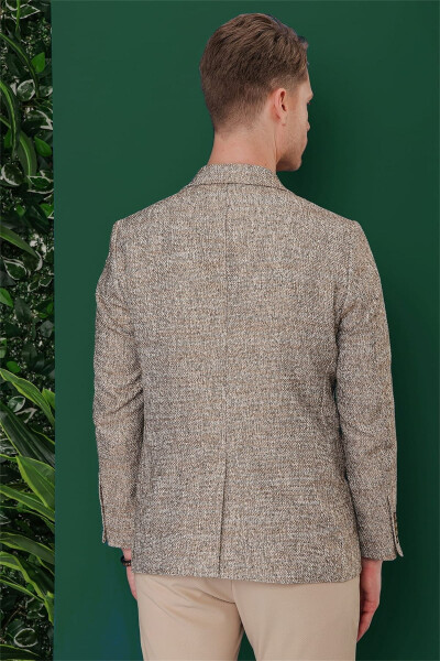 C 637 Slim Fit Coffee Sports Jacket - 40