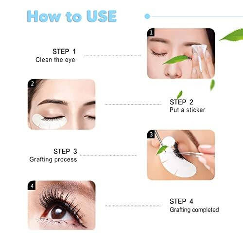 C. ARTIST 100 Pairs V-Shaped 100% Natural Eyelash Extension Under Eye Gel Pads Kit, Hydrogel Eye Patches with Collagen & Aloe Vera, Eyelash Extension Supplies Tools, Lash Tech Supplies - 7