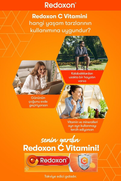 C Vitamini 15 Efervesan Tablet I 1000 Mg C Vitamini Içeren Takviye Edici Gıda - 16